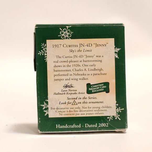 HALLMARK Keepsake 1917 CURTISS JN-4D "Jenny" Sky's The Limit Series MINIATURE - Picture 9 of 11